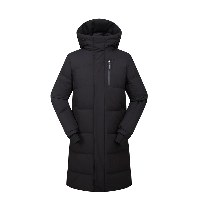 黑色長(cháng)款羽絨服定制款式